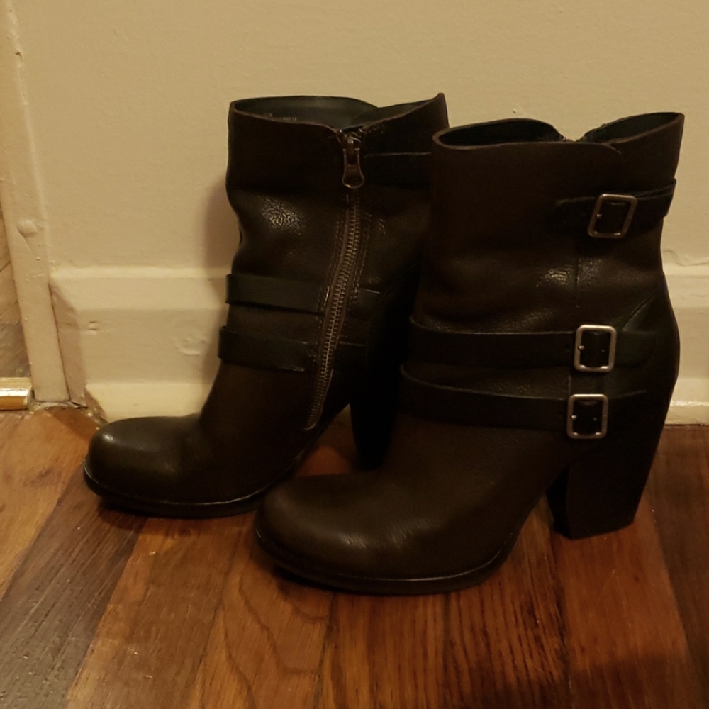 Kork-Ease Brown Leather Ankle 6.5